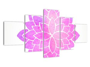 Obraz: růžová mandala