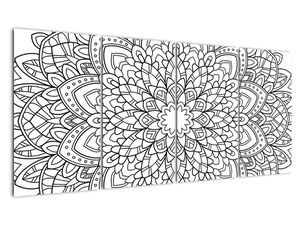 Obraz - černobílá mandala