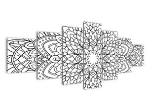 Obraz - černobílá mandala