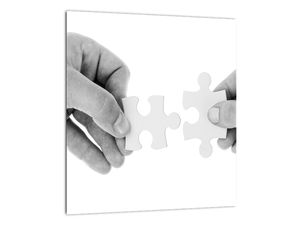Černobílý obraz - puzzle